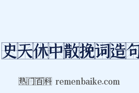 史天休中散挽词造句是什么意思的图片